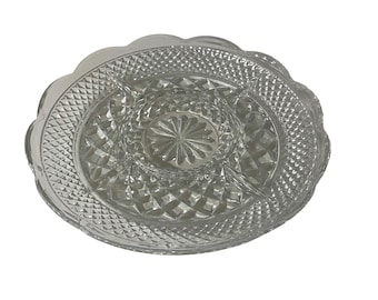 Anchor Hocking Wexford pattern 5-part divided relish tray