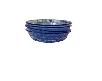 Avon American Blue Glass Bowls (zestaw 4 szt.)