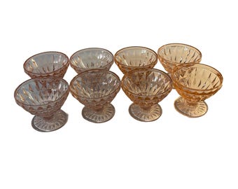 Jeannette Glass Company Pink Sherbert Cups (set of 10)