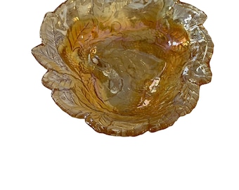 Indiana Glass Loganberry Carnival Glass Bowl