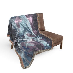 Storm Dragon Woven Blanket Fourth Wing Decor Iron Flame Throw Onyx Storm Gifts Bookish Booktok Aretia Merch Riorson House Lightning Art Bild 11