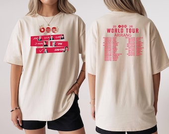 BTS Arirang World Tour 2026 Concert T-Shirt, K-Pop Bangtan Tee
