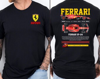 Ferrari SF-24 Formula 1 Racing T-Shirt, Scuderia Fan Apparel