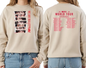 BTS Arirang World Tour Sweatshirt, Bangtan K-Pop Concert Hoodie