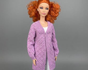11.5 Inch Fashion Doll Openwork Cardigan Knitting Pattern (PDF Download)