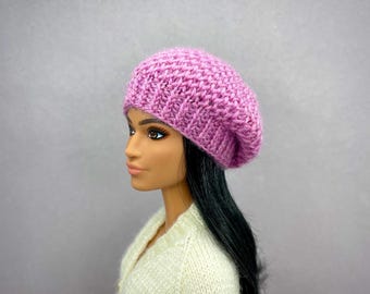 Gebreid mutspatroon voor 11,5 inch modepop, wintermuts schaal 1/6 (pdf-download)