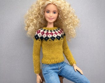 Breipatroon Lopapeysa-trui voor 11,5 inch modepop (pdf-download)