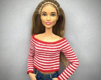 Breipatroon gestreept hesje voor poppen van 11,5 inch (pdf-download)