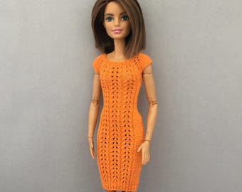 Jurkbreipatroon voor 11,5 inch modepop, pdf-poppenkleertjes schaal 1/6, miniatuurbreiwerk