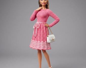 Breipatroon romantische raglanpopjurk (11,5 inch modepop) (pdf)