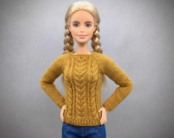 11,5 inch pop gezellig gebreide truipatroon | Modepoppenkleding (pdf-download)