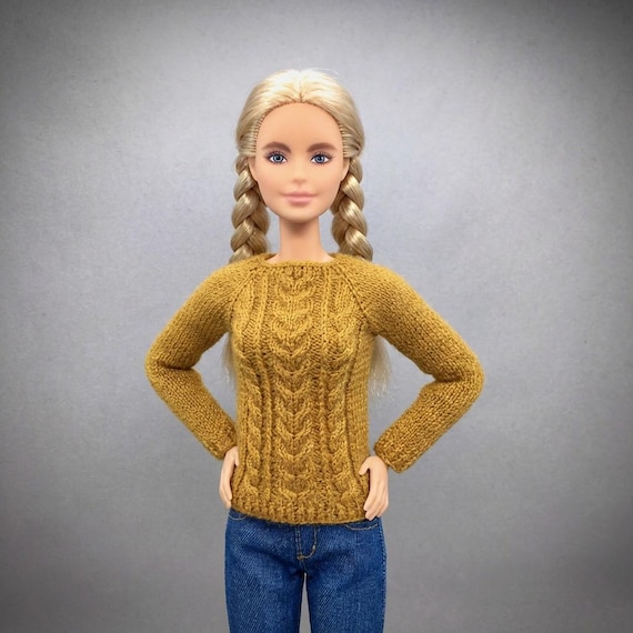 11.5 Inch Doll Cozy Knit Sweater Pattern | Fashion Doll Clothes (PDF Download)