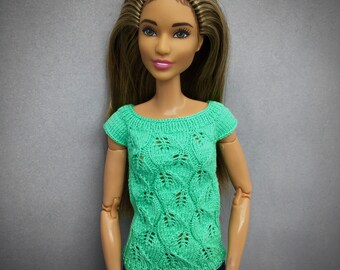 Fashion Doll Knitting Pattern, 11.5 Inch Clothes, Miniature Knitting (PDF Download)