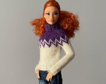 Breipatroon trui «zigzag» voor pop van 11,5 inch | Gedetailleerde pdf