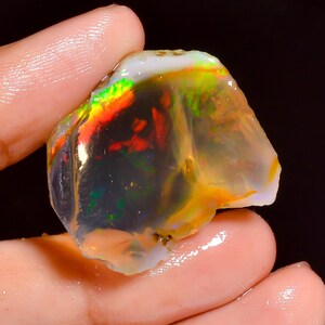 AAA Welo Fire Opal Rough, Natural Ethiopian Oil Opal Rough, Raw Opal Rough Opal Specimen Jewelry Making Opal, Opal Rough Gemstone 41.50 CTS.