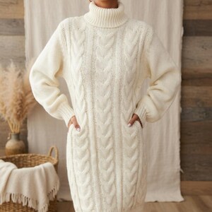 cable knit sweater dress pattern Is there a pattern for this sweater dress? : r/knitting