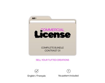 Commerciële licentie – Tuftpatroon (bundel) – Verkoop je creaties – Contrast-collectie