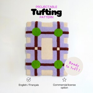 Tufting Pattern Rug – Axis (45×34 cm) | Projectable Design | Digital Download