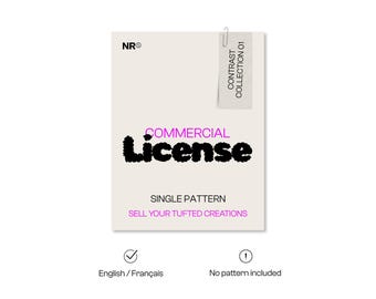 Commerciële licentie – Tuftpatroon (enkel ontwerp) – Verkoop je creaties – Contrast-collectie