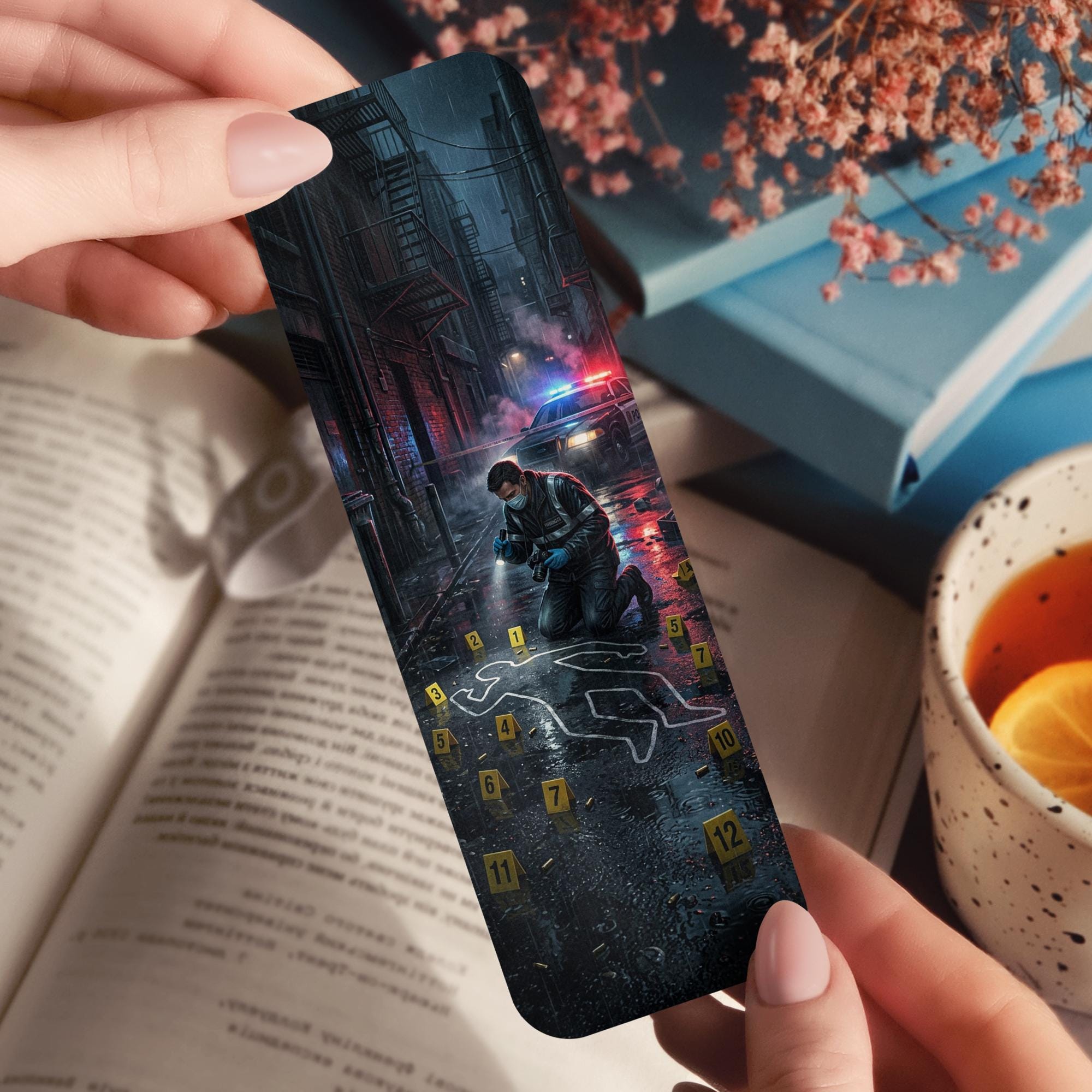 Crime Scene Bookmarks Printable Bundle of 10, True Crime Forensic Art ...