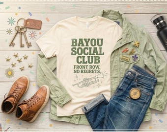 Bayou Social Club trumpet graphic Tee | Front Row No Regrets