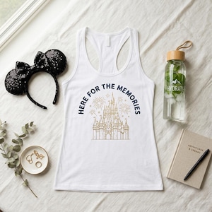 Disney Inspired Castle Shirt | Here For The Memories Tank Top | Magical Vacation Apparel |Main & Maker Retro Park Gear