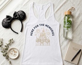 Disney Inspired Castle Shirt | Here For The Memories Tank Top | Magical Vacation Apparel |Main & Maker Retro Park Gear