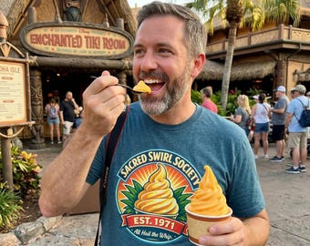 Sacred Swirl Society Tee-Retro Pineapple Whip Shirt-Vintage Theme Park Snack Lover Gift