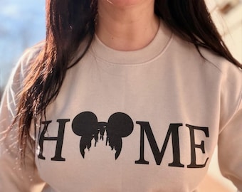 Disney Mickey Mouse HOME Crewneck Sweatshirt | Theme Park Silhouette