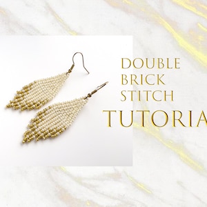 Seed Bead Earring Tutorial: Double Brick Stitch Pattern (PDF Download)