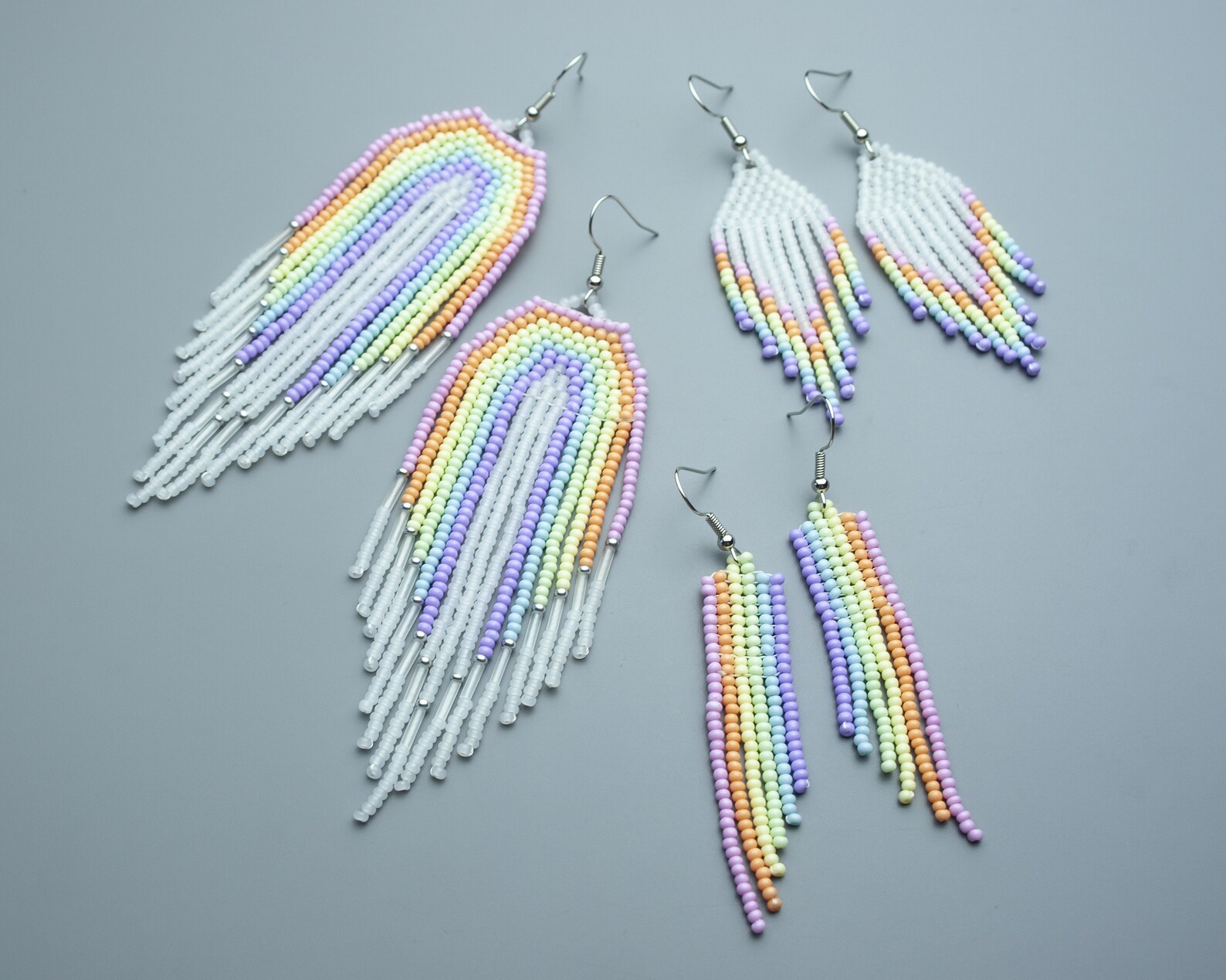 Pastel rainbow earrings Etsy