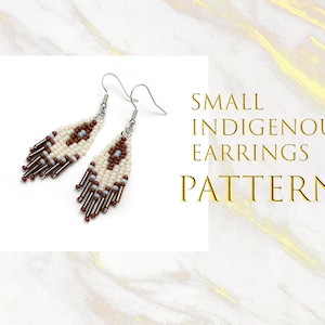Beaded Fringe Earring Pattern: Double Brick Stitch (PDF Download)