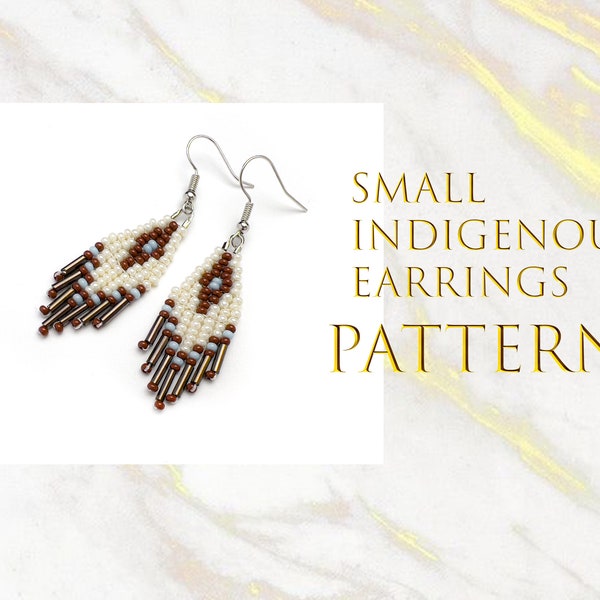 Earring pattern for beading Double brick stitch PDF Instant download Bead weaving Native American Beadwork Graph pattern Free TUTORIAL