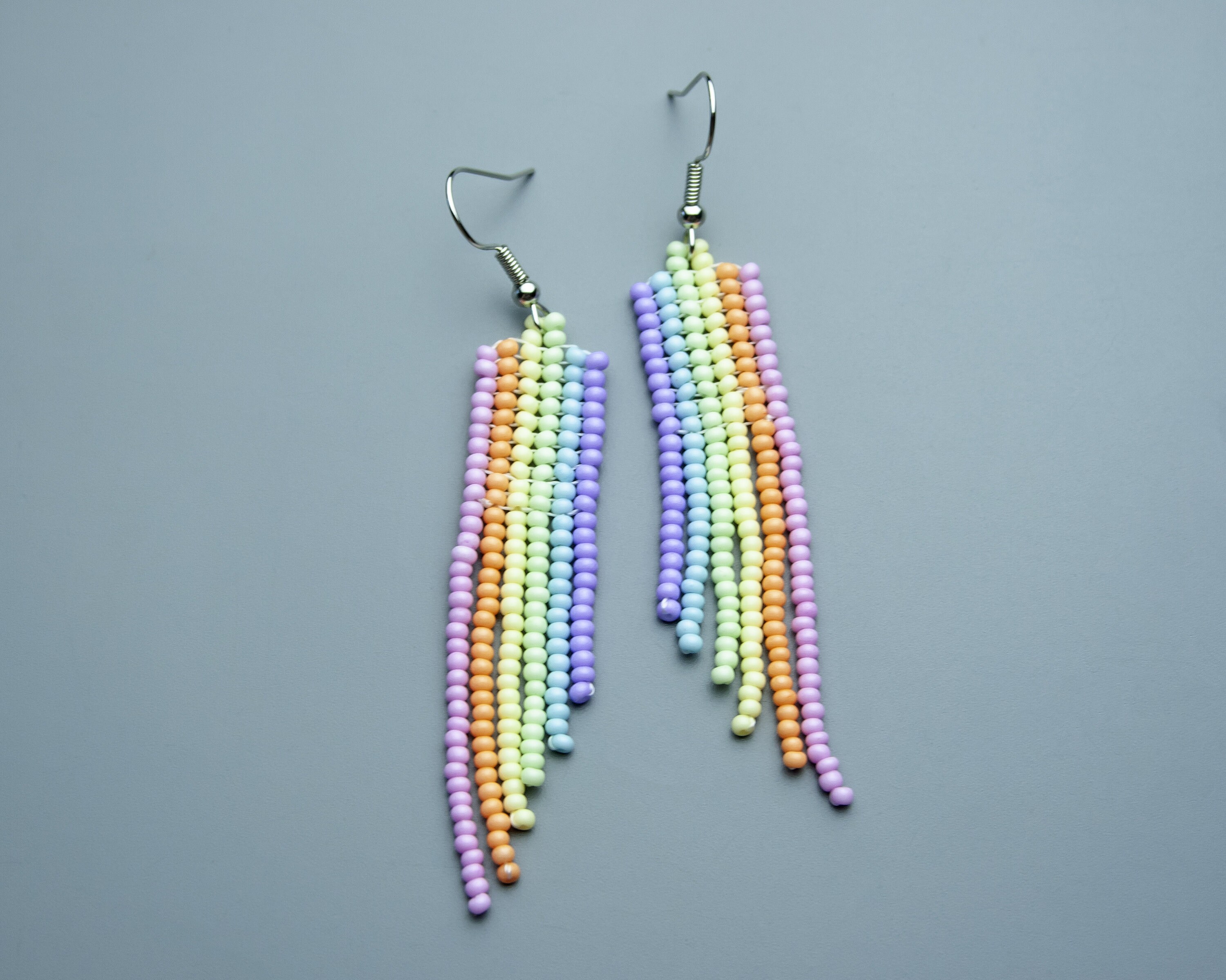 Pastel rainbow earrings Etsy
