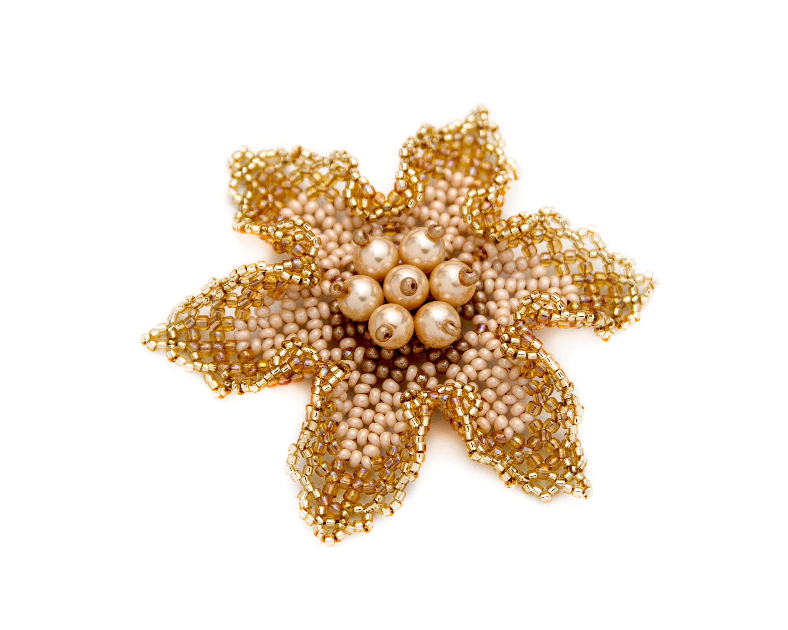 Beaded orchid flower brooch seed beads pin beaded floral jewelry pink flower brooch embroidered orchid jewelry best gift for her
