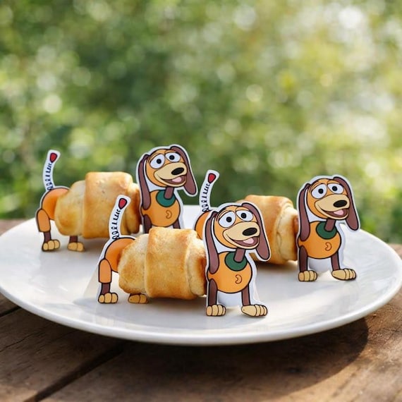 Toy Story Slinky Pigs in a Blanket Cupcake Toppers – Toys Printable (PDF, PNG)
