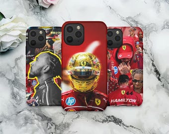Lewis Hamilton Phone Case Scuderia Ferrari Cover for iPhone 17Pro, 16, 15, 14, 13, 12 Samsung S25, S24, S23, S22, A16, A26, Pixel 10, 9Pro