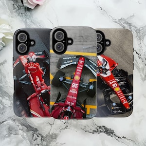 Charles Leclerc Phone Case F1 Ferrari Cover for iPhone 17 Pro, 16, 15, 14, 13, 12 Samsung S25, S24, S23, S22, A16, A26, Pixel 10, 9Pro, 8, 7