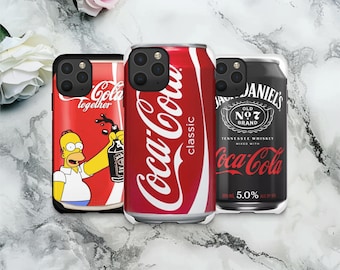 Coca Cola Phone Case Jack Daniels Cover for iPhone 17 Pro, 16, 15, 14, 13, 12 Samsung S25, S24, S23, S22, A16, A26, Pixel 10, 9 Pro, 8, 7