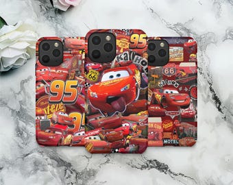 Lightning McQueen Phone Case 95 Collage Cover for iPhone 17Pro, 16, 15, 14, 13, 12 Samsung S25, S24, S23, S22, A16, A26, Pixel 10, 9Pro, 8,7
