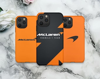Funda de teléfono McLaren F1 de Fórmula 1 para iPhone 17Pro, 16, 15, 14, 13 y 12, Samsung S25, S24, S23, S22, A16, A26, Pixel 10, 9Pro, 8 y 7