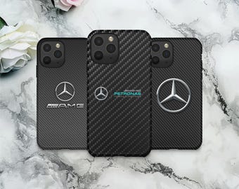 Mercedes F1 Team Phone Case Carbon Style Cover for iPhone 17Pro, 16, 15, 14, 13, 12 Samsung S25, S24, S23, S22, A16, A26, Pixel 10, 9 Pro, 8