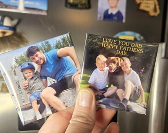 Fathers day photo magnets | Personalised gift for dad | Custom photo keepsake