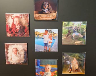 Personalised photo magnet: Custom fridge magnet 2.5x2.5" gifts and keepsakes