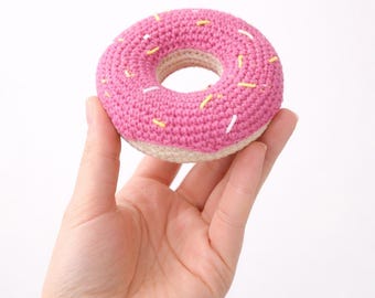 Donut Crochet Pattern, Donut Amigurumi Crochet Pattern PDF, Cute Plush Food, Crochet Donut Pattern, Amigurumi Donut, Cute Food Pattern