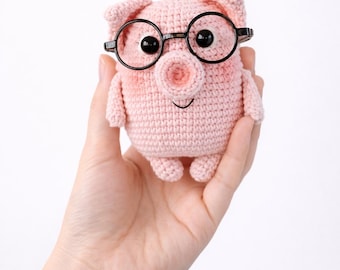 Pink Pig Crochet Pattern, Pig Amigurumi Crochet Pattern PDF, Cute Plush Pig Toy, Crochet Pig Pattern, Amigurumi Pig, Stuff Animal Pattern
