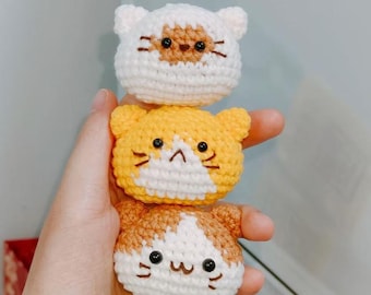 Cat Head Crochet Pattern, Cat Amigurumi Crochet Pattern PDF, Cute Plush Cat Toy, Crochet Cat Pattern, Amigurumi Cat, Stuff Animal Pattern