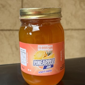 Small Batch Pineapple Jam, Tropical Fruit Spread (20 oz)