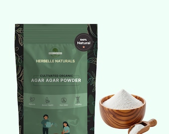 Bio-Agar-Agar-Pulver | Vegan Gel | Nachtisch | Backen Desserts Gelee machen DIY | Gracilaria Confervoides