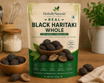 Haritaki Whole | Terminalia Chebula | Dried Whole Herbal Fruit | Traditional Botanical | BlackHaritaki